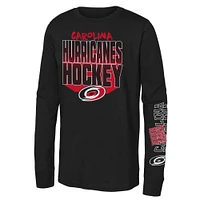 Youth Black Carolina Hurricanes Standout Long Sleeve T-Shirt