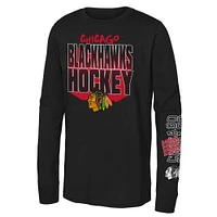 Youth Black Chicago Blackhawks Standout Long Sleeve T-Shirt