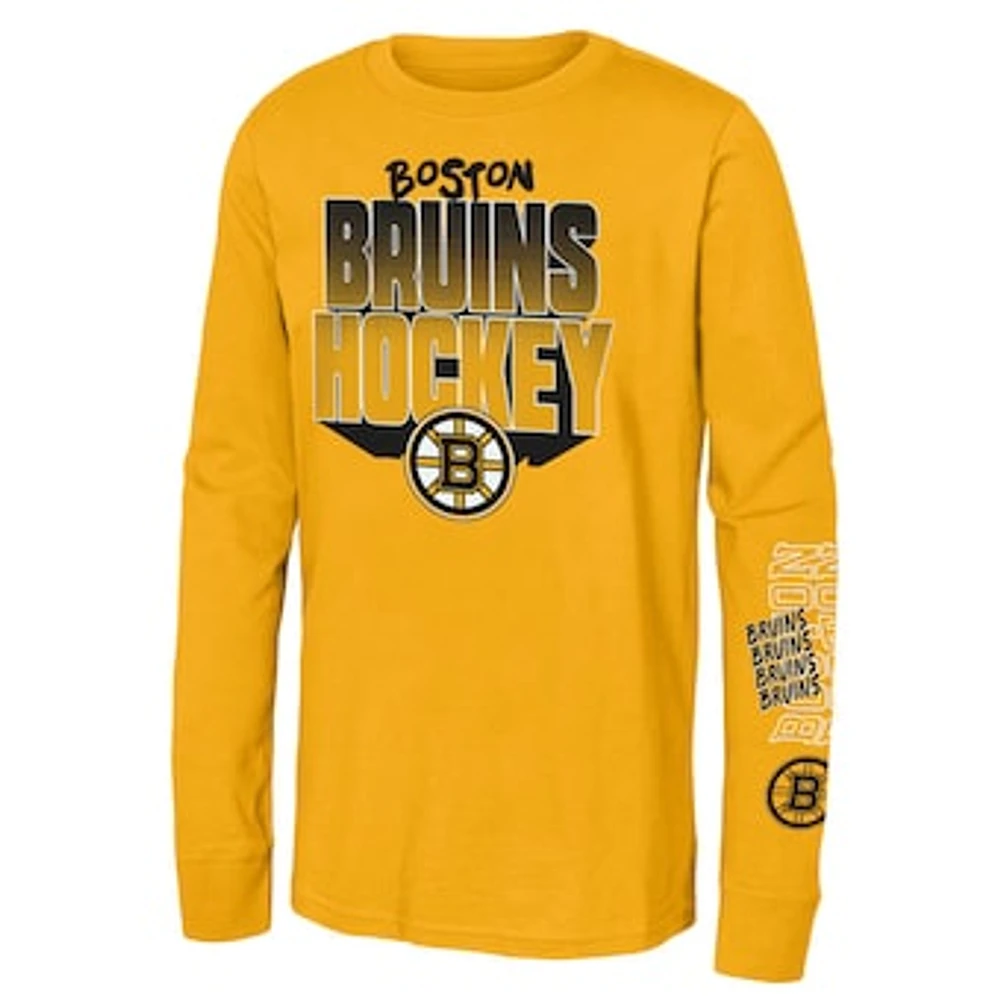 Youth Gold Boston Bruins Standout Long Sleeve T-Shirt