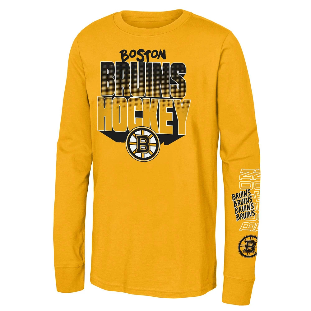 Youth Gold Boston Bruins Standout Long Sleeve T-Shirt