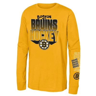 Youth Gold Boston Bruins Standout Long Sleeve T-Shirt