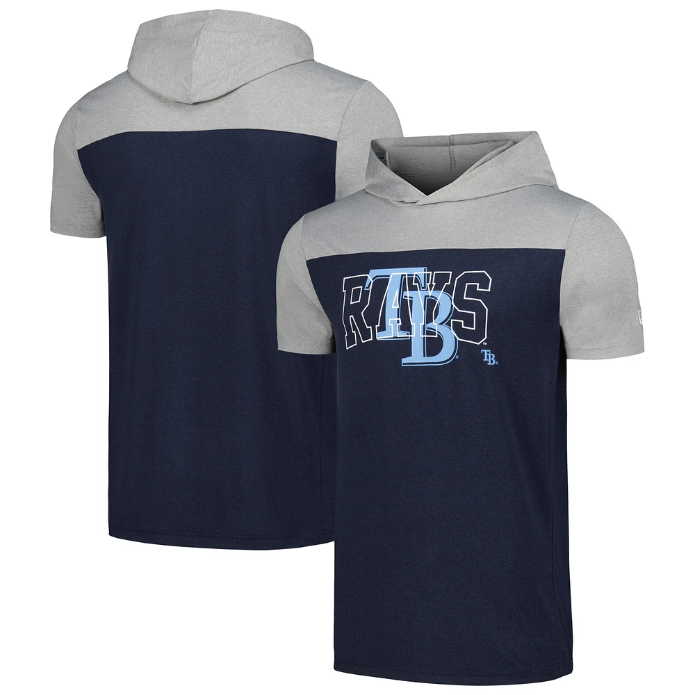 Men's New Era Navy Tampa Bay Rays Active Brushed Hoodie T-Shirt