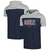 Men's New Era Navy Cleveland Guardians Active Brushed Hoodie T-Shirt