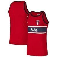 Men's New Era Red Minnesota Twins Jersey Ringer Tank Top