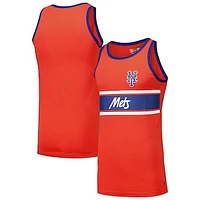 Men's New Era Orange York Mets Jersey Ringer Tank Top