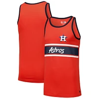 Men's New Era Orange Houston Astros Jersey Ringer Tank Top