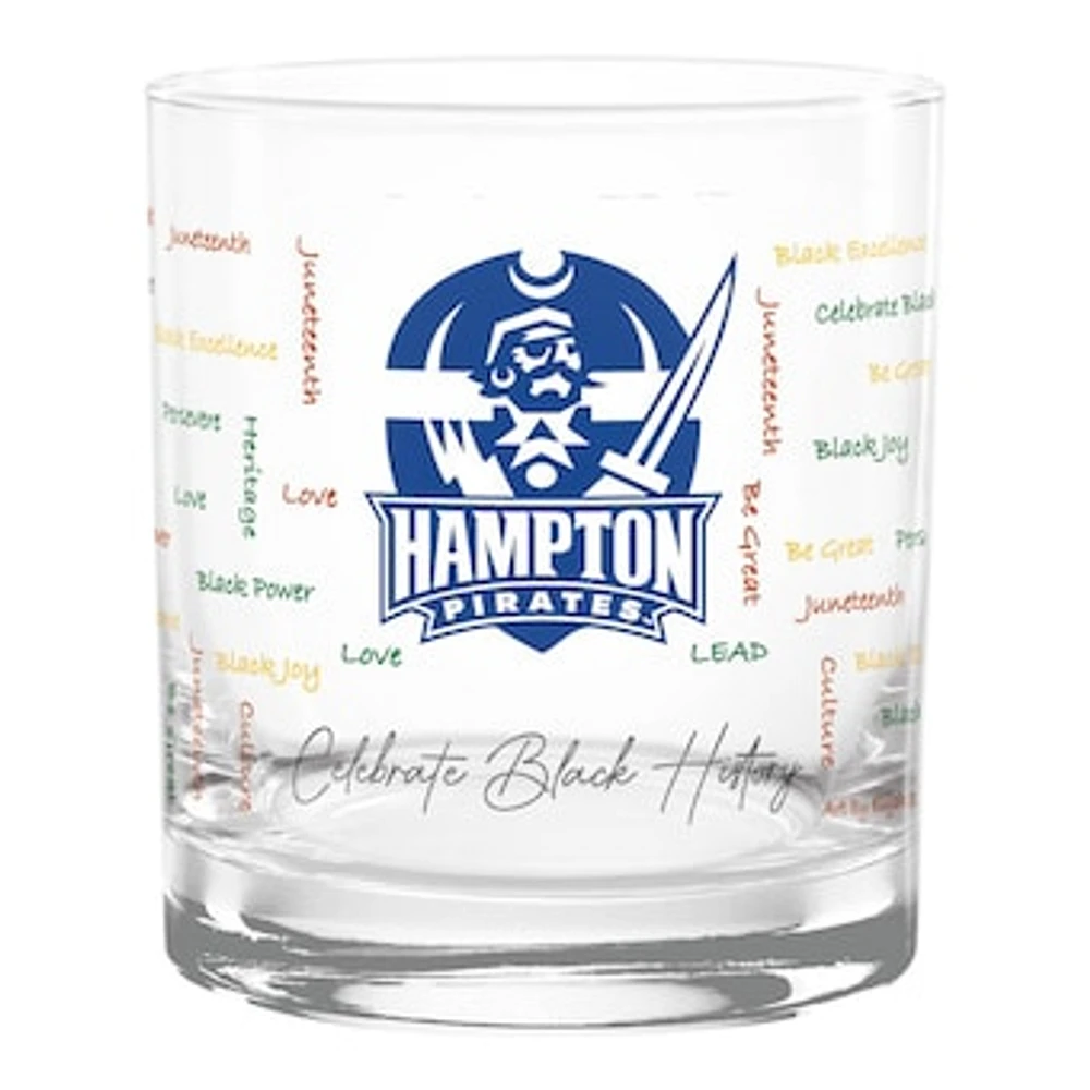 Hampton Pirates 14oz. Black History Month Rocks Glass