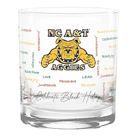 North Carolina A&T Aggies 14oz. Black History Month Rocks Glass