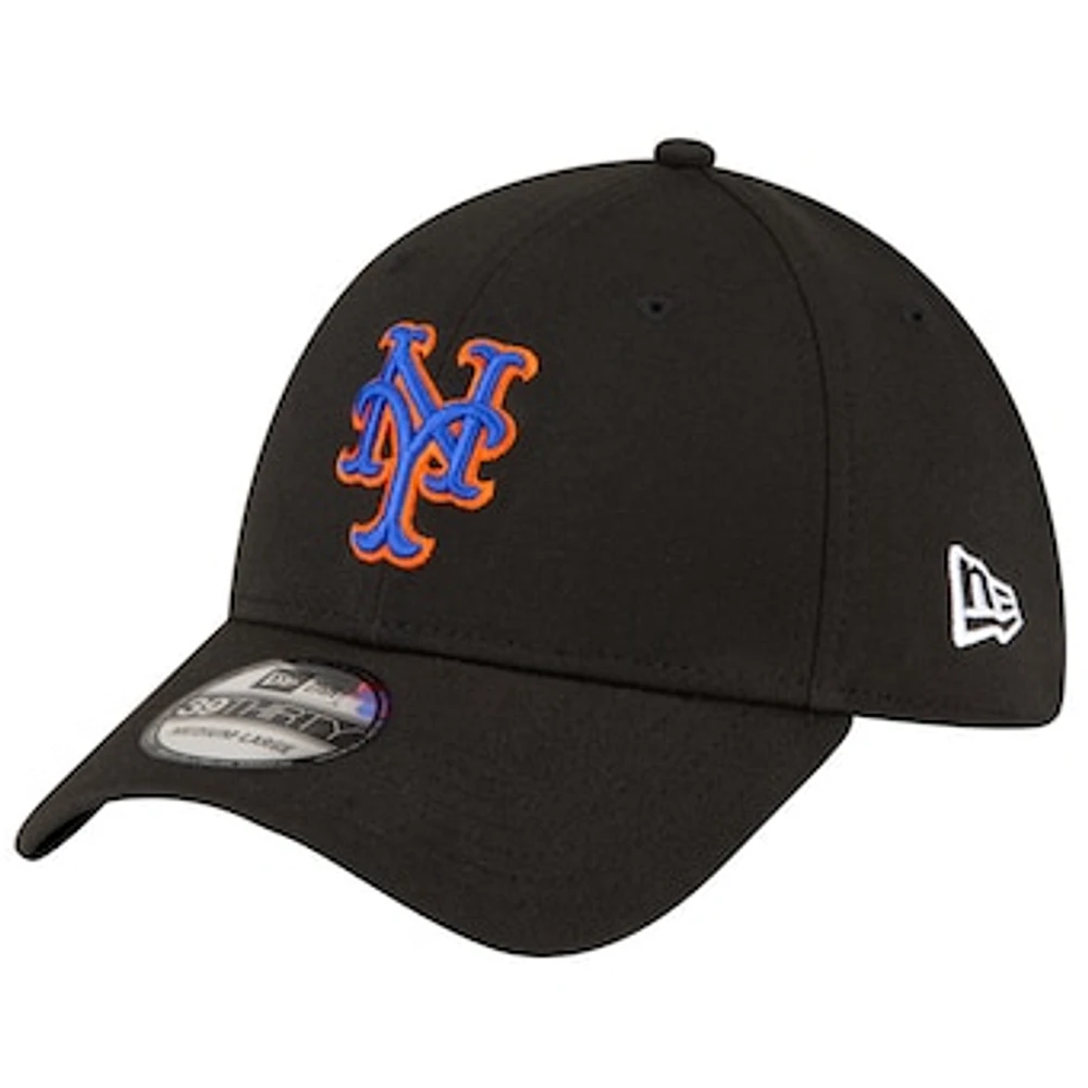 Men's New Era  Black New York Mets Alternate Team Classic 39THIRTY Flex Hat