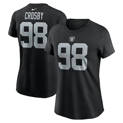 Women's Nike Maxx Crosby Las Vegas Raiders Player Name & Number T-Shirt