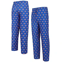 Men's Concepts Sport Blue New York Knicks Gauge Allover Print Pants