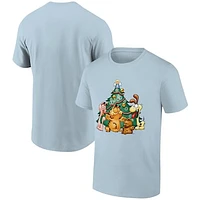 Men's Ripple Junction Light Blue Garfield  Holiday Graphic T-Shirt