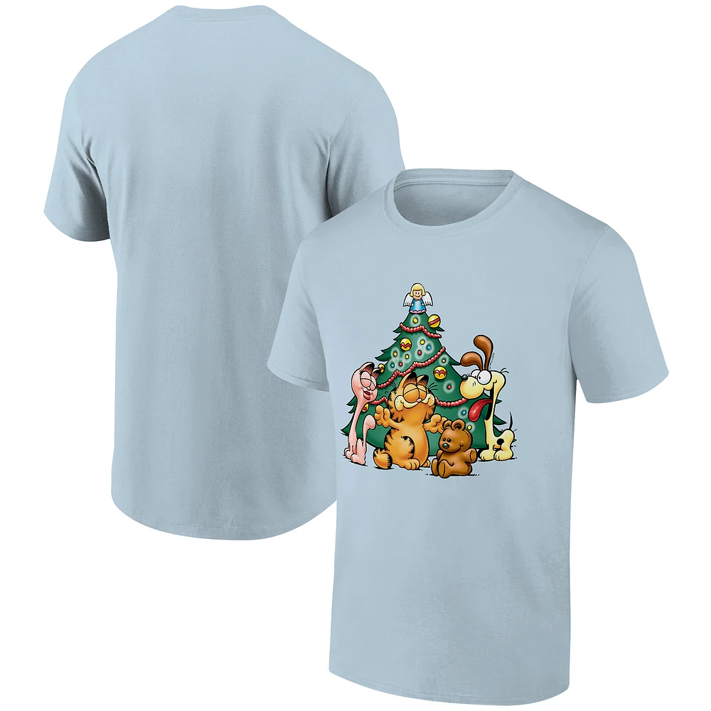 Men's Ripple Junction Light Blue Garfield Holiday Graphic T-Shirt