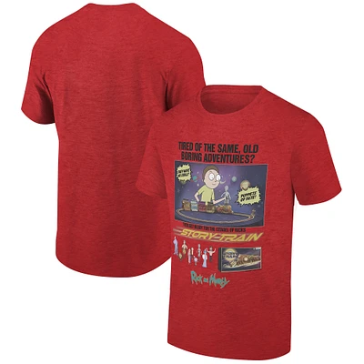 Men's Ripple Junction Heather Red Rick And Morty Holiday Graphic T-Shirt