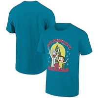 Men's Ripple Junction Turquoise Rick And Morty  Holiday Graphic T-Shirt