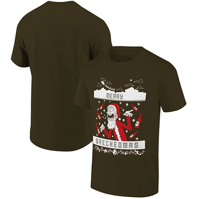 Men's Ripple Junction Olive Brown Rick And Morty Holiday Graphic T-Shirt