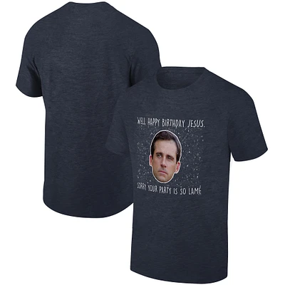 Men's Ripple Junction Heather Navy The Office Michael Scott Holiday Graphic T-Shirt