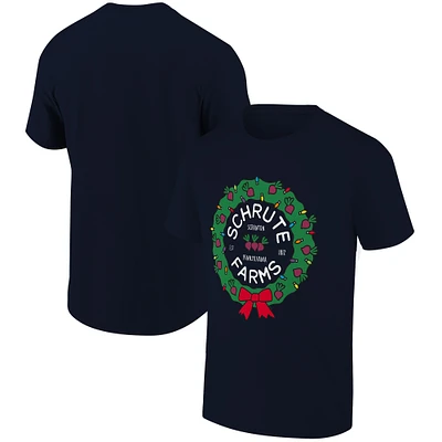 Men's Ripple Junction Navy The Office Schrute Farms Holiday Graphic T-Shirt