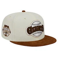 Men's New Era Cream San Francisco Giants Chrome Corduroy Visor 59FIFTY Fitted Hat