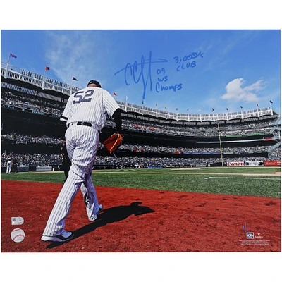 CC Sabathia New York Yankees Autographed 16" x 20" Yankee Stadium Photograph with "09 WS Champs" & "3,000 K Club" Inscriptions - Limited Edition #1/1 - Signed in Blue Ink