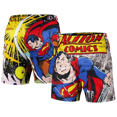 Men's Black Superman Big Print Mesh Shorts