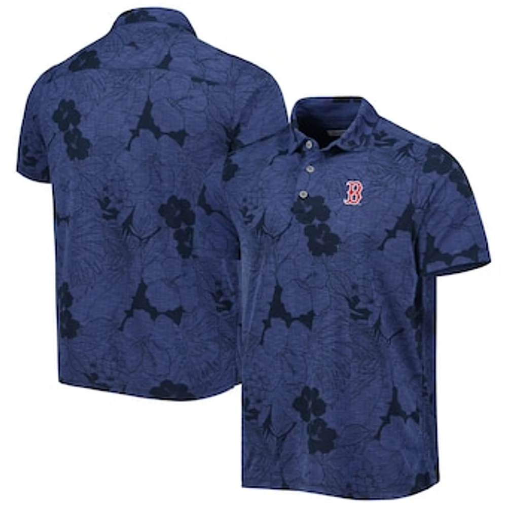 Men's Tommy Bahama Navy Boston Red Sox Miramar Blooms Print Polo