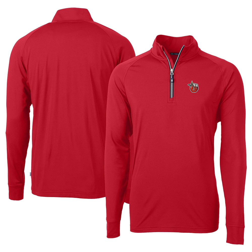 Men's Cutter & Buck Fort Wayne TinCaps Adapt Eco Knit Stretch Recycled Big Tall Quarter-Zip Pullover Top