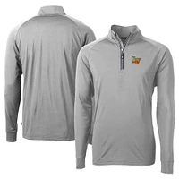 Men's Cutter & Buck  Gray Las Vegas Aviators Adapt Eco Knit Stretch Recycled Big Tall Quarter-Zip Pullover Top