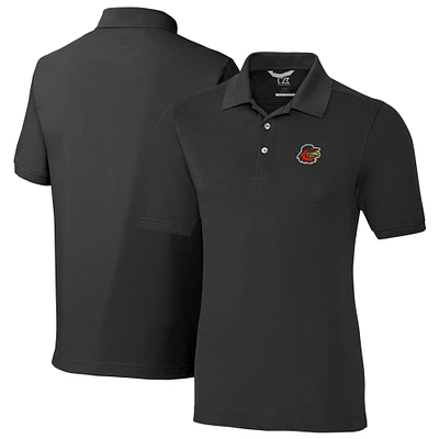 Men's Cutter & Buck Black Rochester Red Wings Big Tall DryTec Advantage Tri-Blend Pique Polo