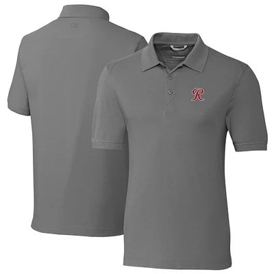 Men's Cutter & Buck Gray Tacoma Rainiers Big Tall DryTec Advantage Tri-Blend Pique Polo
