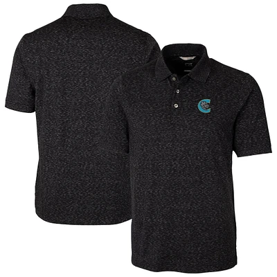 Men's Cutter & Buck Charlotte Knights Big Tall DryTec Advantage Tri-Blend Space Dye Polo