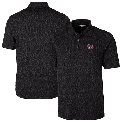 Men's Cutter & Buck Black Buffalo Bisons Big Tall DryTec Advantage Tri-Blend Space Dye Polo