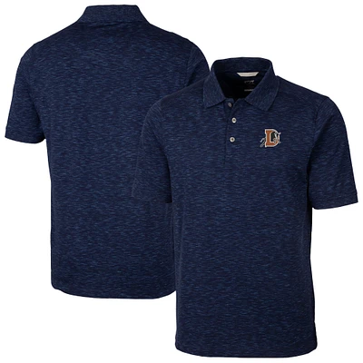 Men's Cutter & Buck Navy Durham Bulls Big Tall DryTec Advantage Tri-Blend Space Dye Polo