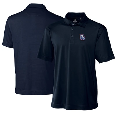 Men's Cutter & Buck  Navy New Hampshire Fisher Cats Big & Tall DryTec Genre Textured Solid Polo