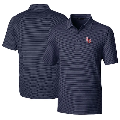 Men's Cutter & Buck  Navy Louisville Bats Big Tall Forge Pencil Stripe Stretch Polo