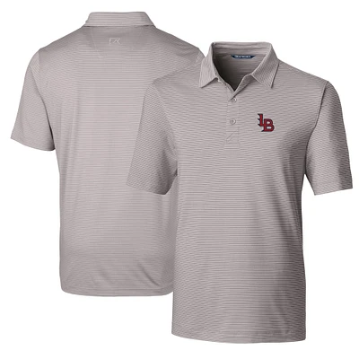 Men's Cutter & Buck  Gray Louisville Bats Big Tall Forge Pencil Stripe Stretch Polo