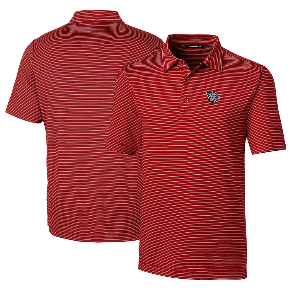 Men's Cutter & Buck Red Lehigh Valley IronPigs Big Tall Forge Pencil Stripe Stretch Polo