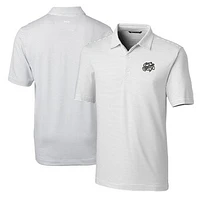 Men's Cutter & Buck  White Omaha Storm Chasers Big Tall Forge Pencil Stripe Stretch Polo