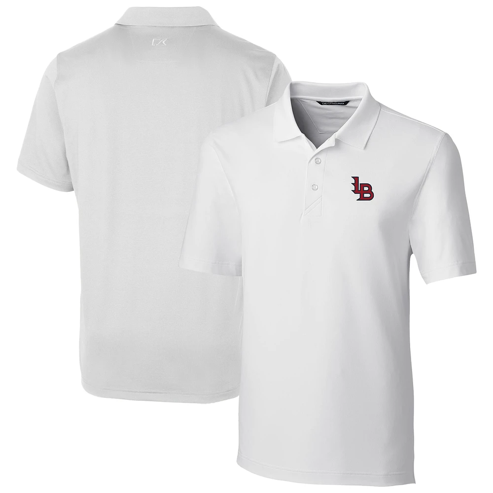 Men's Cutter & Buck White Louisville Bats Big Tall DryTec Forge Stretch Polo