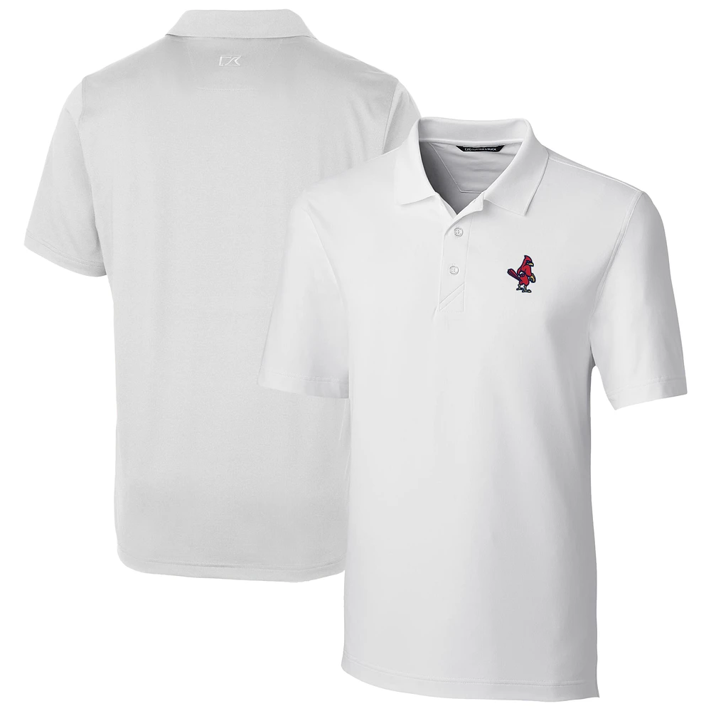 Men's Cutter & Buck White Memphis Redbirds Big Tall DryTec Forge Stretch Polo