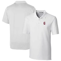 Men's Cutter & Buck  White Greenville Drive Big Tall DryTec Forge Stretch Polo