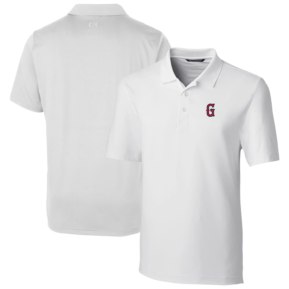 Men's Cutter & Buck White Greenville Drive Big Tall DryTec Forge Stretch Polo