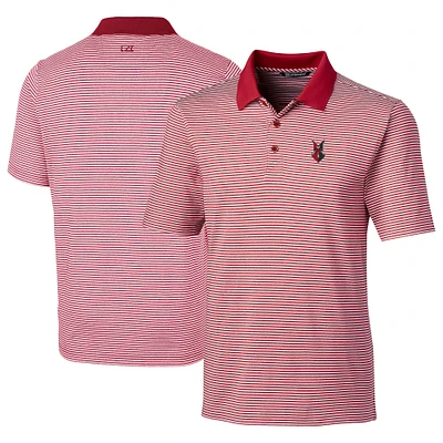 Men's Cutter & Buck  Red Indianapolis Indians Big Tall Forge Tonal Stripe Stretch Polo