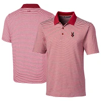 Men's Cutter & Buck  Red Indianapolis Indians Big Tall Forge Tonal Stripe Stretch Polo