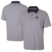 Men's Cutter & Buck  Navy Jacksonville Jumbo Shrimp Big Tall Forge Tonal Stripe Stretch Polo