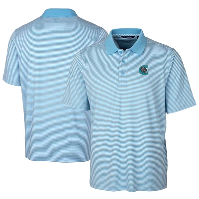 Men's Cutter & Buck  Powder Blue Charlotte Knights Big Tall Forge Tonal Stripe Stretch Polo