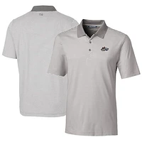 Men's Cutter & Buck  Gray Rocket City Trash Pandas Big Tall Forge Tonal Stripe Stretch Polo