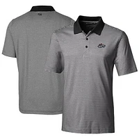 Men's Cutter & Buck  Black Rocket City Trash Pandas Big Tall Forge Tonal Stripe Stretch Polo