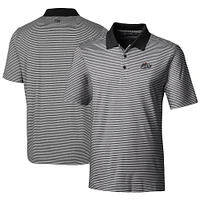 Men's Cutter & Buck  Black Rocket City Trash Pandas Big Tall Forge Tonal Stripe Stretch Polo