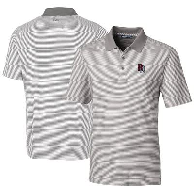 Men's Cutter & Buck  Gray Round Rock Express Big Tall Forge Tonal Stripe Stretch Polo